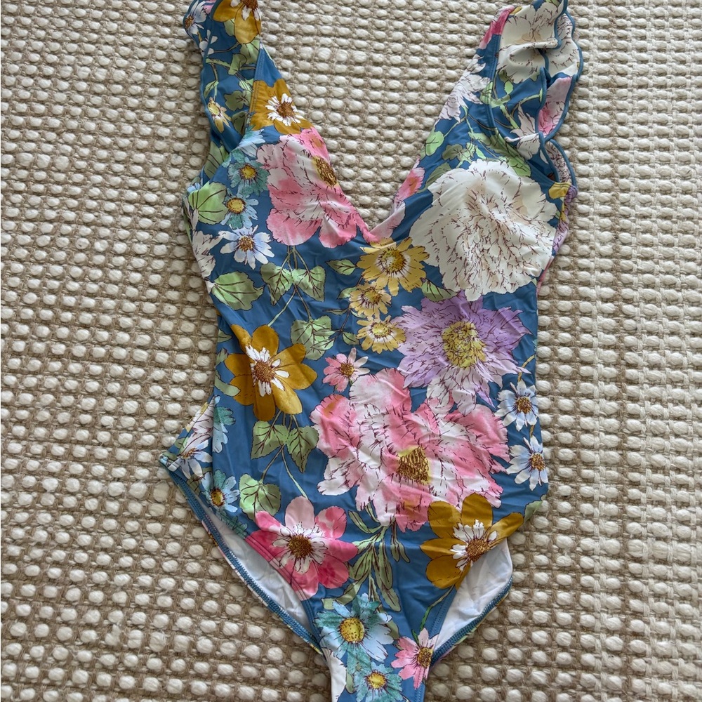 Summersalt Floral Swimsuit with Ruffle Accents